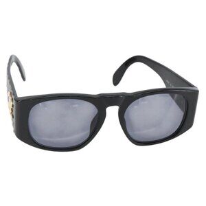CHANEL Sunglasses plastic Black CC Auth 156144